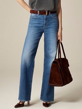 NWT JCrew Denim Trouser Jean in Charlotte Wash Size 27P 27 Petite $158 CN297